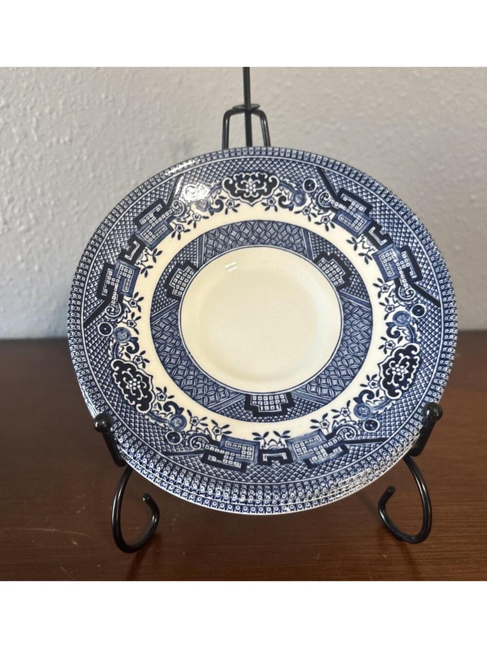 Set of 4 Blue and White Churchill Saucers 5.5 Inches ****SALE****